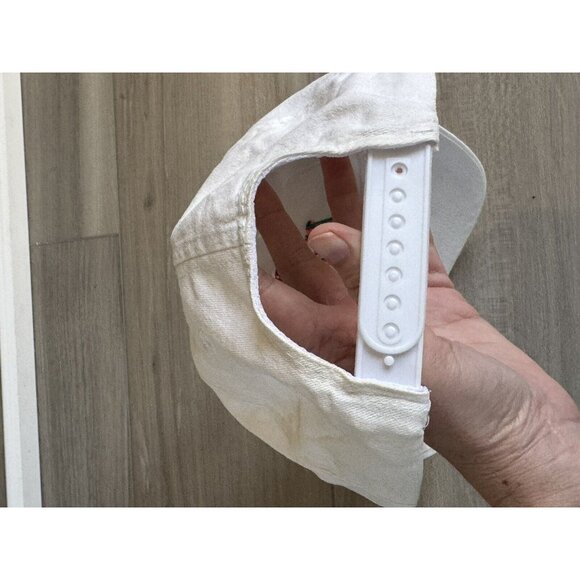 Hard Rock Cafe Hat Cap Mens White Strap Back Vintage 90s Las Vegas Made Taiwan - Picture 5 of 9